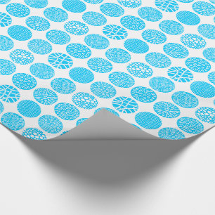 Dekorative Kreise - Himmelblau und Weiß Geschenkpapier