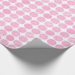 Dekorative Kreise - Rosa und Weiß Geschenkpapier