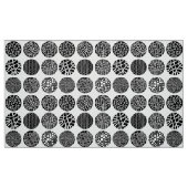 Dekorative Kreise - Schwarzweiss Stoff (Fat Quarter (45,7 x 55,9 cm))