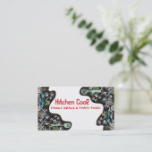 dekorative Küchengerät-Visitenkarten Visitenkarte (Stehend Vorderseite)