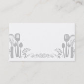 dekorative Küchengerät-Visitenkarten Visitenkarte (Rückseite)