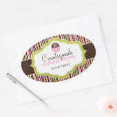 Dekorative Kuchenkleber Ovaler Aufkleber (Umschlag)