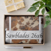 Dekorative Kuhhaut-Handsäge-Panel-Designs im rusti Seidenpapier (Geschenk)
