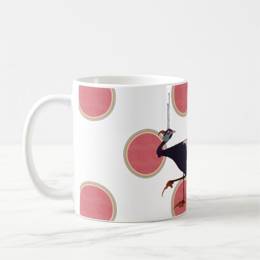 Dekorative Kunst 1910 Nouveau Vogel mut Kaffeetasse (Links)