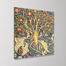 Dekorative Kunst Blaue Grüne Vogel Baum Laub Blume