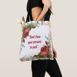 Dekorative Kunst Rustikale Rote Rose Vintages Gold Tasche