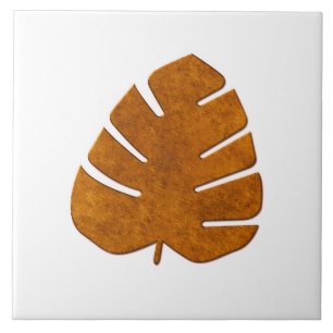 Dekorative Kupferschau Monstera Leaf Keramik Tile Fliese