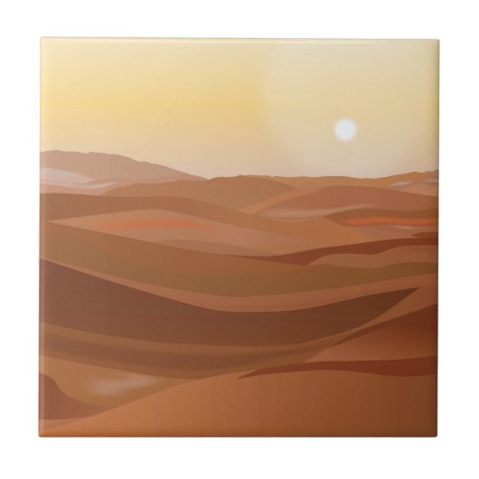 Dekorative Landschaft der Wüste Fliese (Vorderseite)