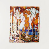 Dekorative Landschaft von Tom Thomson Wandteppich (Vorderseite)