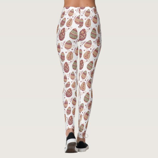 Dekorative Leggings des Osterei-Muster-| (Rückseite)