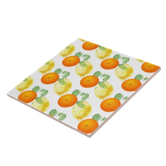 Dekorative Lemon Orange Citrus Keramik Tile Fliese (Seite)