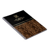 Dekorative Leopardendrucke | Monogramm Notizblock (Rechte Seite)