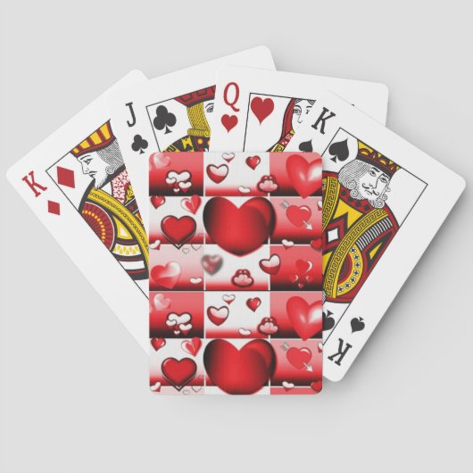 Dekorative Liebe Herz Spielkarten (Rückseite)