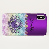 Dekorative Lila Jewel und Regenbogenspitze Case-Mate iPhone Hülle (Rückseite (Horizontal))
