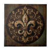 dekorative Lilie Fliese (Vorderseite)