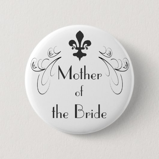 Dekorative Lilien-Mutter des Braut-Knopfes Button (Vorderseite)