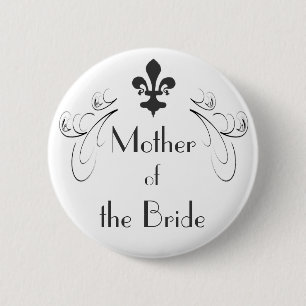 Dekorative Lilien-Mutter des Braut-Knopfes Button