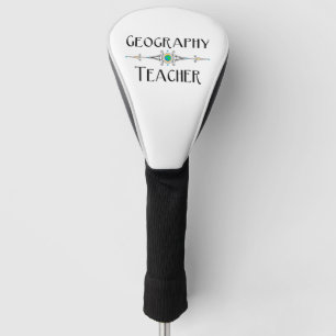 Dekorative Linie für Geografie-Lehrer Golf Headcover