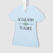 Dekorative Linie für Geografie-Lehrer Ornament (Vorderseite)