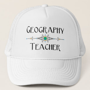 Dekorative Linie für Geografie-Lehrer Truckerkappe