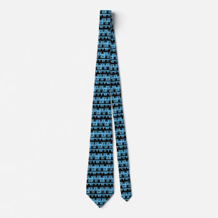 Dekorative Linien - blau (66CCFF) Krawatte