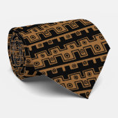 Dekorative Linien - braun (996633) Krawatte (Gerollt)