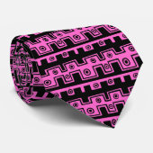 Dekorative Linien - Rosa (FF66CC) Krawatte (Gerollt)