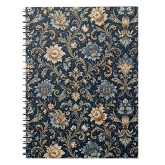 Dekorative Luxus-Blumenornamentik Notizblock (Vorderseite)