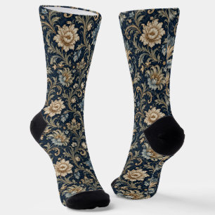 Dekorative Luxus-Blumenornamentik Socken