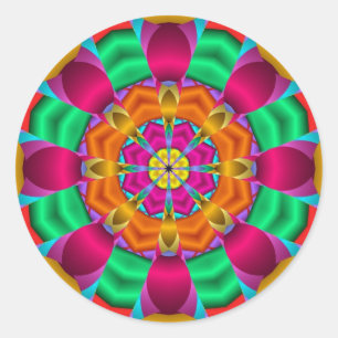 Dekorative Mandala Aufkleber Blume Herz