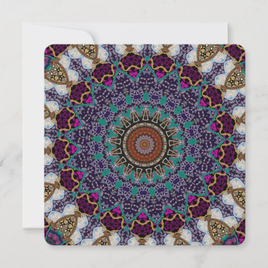 Dekorative Mandala-Einladung Einladung (Vorderseite)