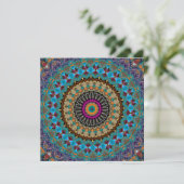 Dekorative Mandala-Einladung Einladung (Stehend Vorderseite)