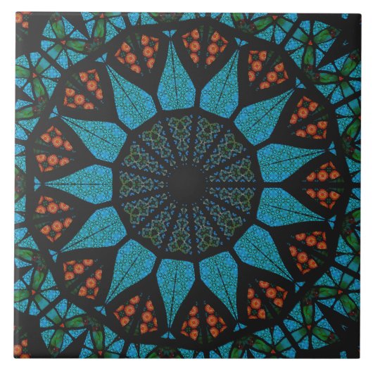 Dekorative Mandala-Keramikfliese Fliese (Vorderseite)