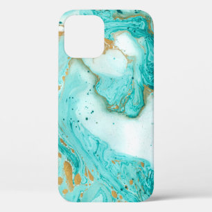 Dekorative Marmorstruktur. Abstrakte Malerei. Turq Case-Mate iPhone Hülle