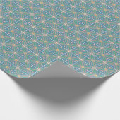 Dekorative marokkanische Blume Fliesen aquamarin u Geschenkpapier (Ecke)