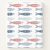 Dekorative mediterrane Sardinen Fisch Individuelle Notizblock (Rückseite)