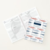 Dekorative mediterrane Sardinen Fischrezeptur Notizblock (Innenseite)