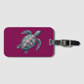 Dekorative Meeresschildkröte Gepäckanhänger (Vorderseite (Horizontal))