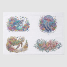 Dekorative Meerestiere Decoupage