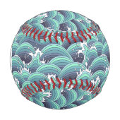 Dekorative Meereswelle Baseball (Vorderseite)
