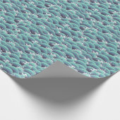 Dekorative Meereswellen Hintergrund Geschenkpapier (Ecke)