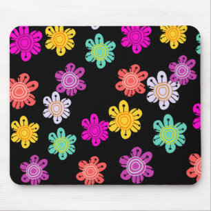 Dekorative mehrfarbige Blumen Mousepad