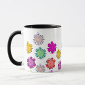 Dekorative mehrfarbige Blumen Tasse (Links)