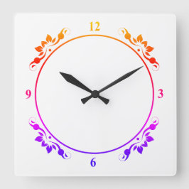 Dekorative Mehrfarbige und weiße Uhr