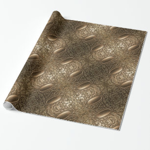 Dekorative Metallische Antike Silber Elegantes Mus Geschenkpapier