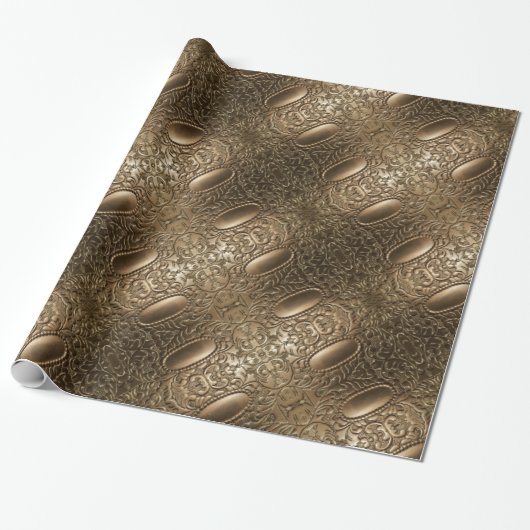 Dekorative Metallische Antike Silber Elegantes Mus Geschenkpapier (Ungerollt)