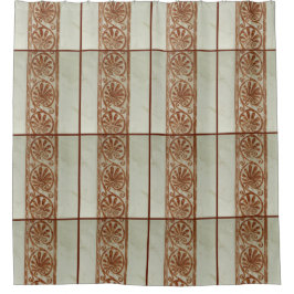 Dekorative Mittelmeerbrown-Grenze Duschvorhang