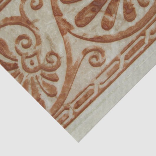 Dekorative Mittelmeerbrown-Grenze Seidenpapier (Ausschnitt)