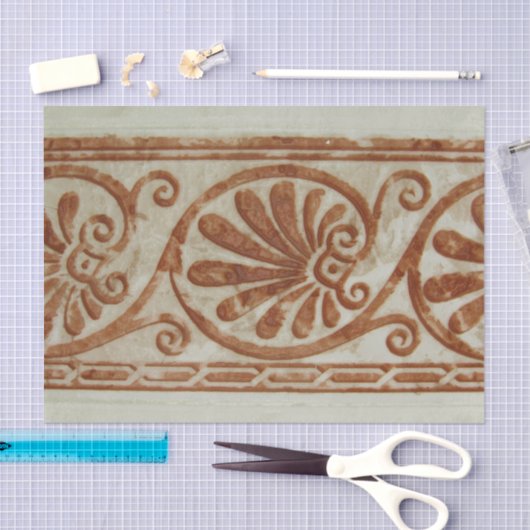 Dekorative Mittelmeerbrown-Grenze Seidenpapier (Handwerk)