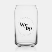 Dekorative moderne Hochzeit Wir tun ID887 Dosenglas (Vorderseite)